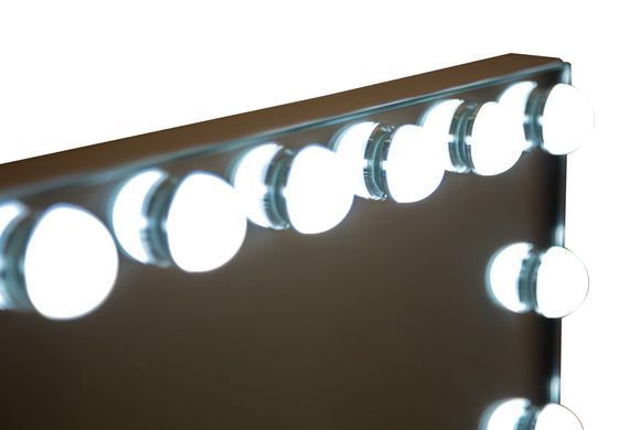 Stolno ogledalo LED Hollywood, Bijela, Pravokutni