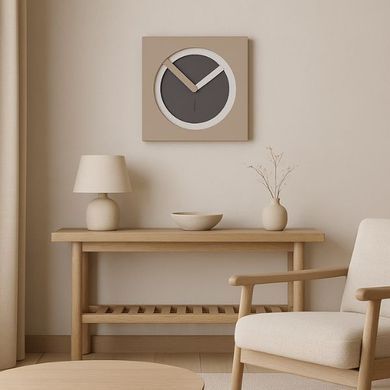 Zidni sat Kam 8 boja, Bež, 36 cm x 36 cm