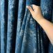 Dekorativna tkanina Jacquard Flower Blue plava vis. 2,50 m, Plava