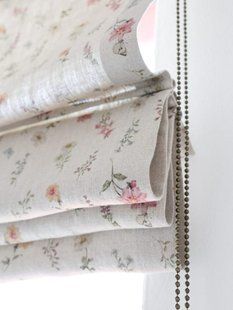 Rimska zavjesa &scaron;ir. 110 cm Heavy Linen Wild Flowers, Bež, Desno, 100 cm