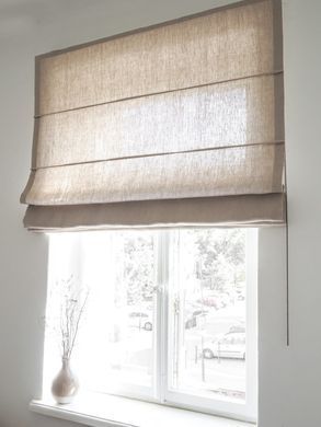Rimska zavesa &scaron;ir. 120 cm Heavy Linen 10 barv, Bež, Desno, Proti prostoru, 140 cm