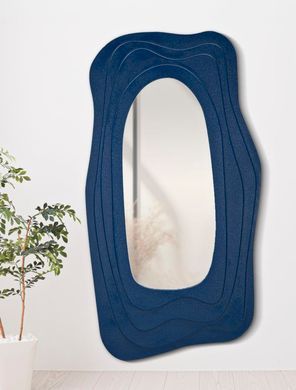 Zidno ogledalo Dafne Blue, Plava, Atipični