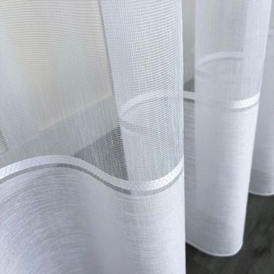 Tkanina za zavjese Markizeta White bijela vis. 3,0 m, Bijela