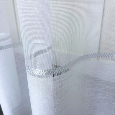 Tkanina za zavjese Markizeta White bijela vis. 3,0 m, Bijela