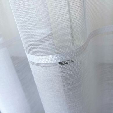 Tkanina za zavjese Markizeta White bijela vis. 3,0 m, Bijela
