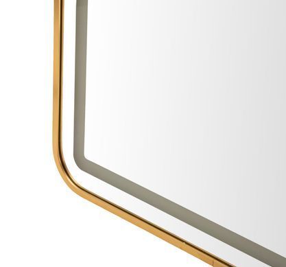 Stojeće ogledalo LED Simple Rectangular, Zlatna, Pravokutni