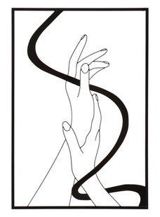 Zidni ukras Hands, Crna