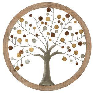 Zidni ukras Albero Della Vita Mirror, Bež
