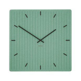 Stenska ura Luxhora Lineara Mint Green 11 barv kazalcev, Črna