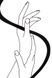 Zidni ukras Hands, Crna
